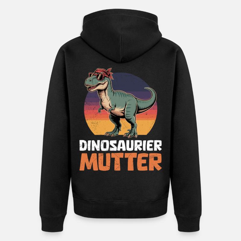 Future Maman DINOSAURE MOM Drôle - Veste à capuche bio Premium Unisexe - noir