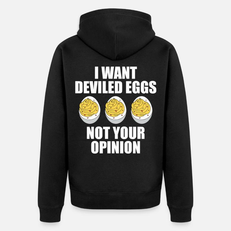 Gefüllte Eier - Unisex Premium Bio Zip Hoodie - Schwarz