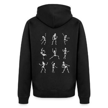 Dynamic dance silhouettes - Unisex Premium Organic Zip Hoodie - black - Back - Nico (187cm)