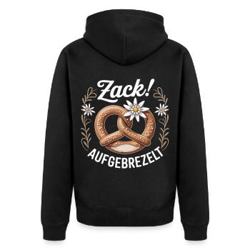 Zack Dress Up Fest in October Design - Unisex Premium Organic Zip Hoodie - black - Back - Nico (187cm)