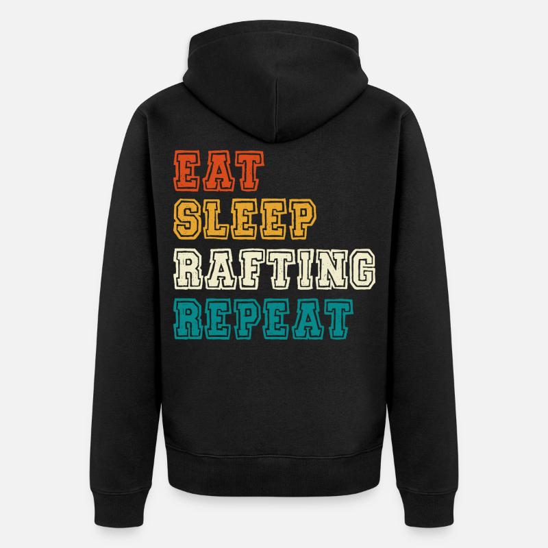 Manger dormir Rafting Répéter - Veste à capuche bio Premium Unisexe - noir