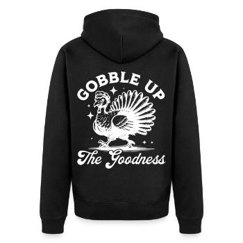 Dinde de Thanksgiving engloutie - Veste à capuche bio Premium Unisexe - noir - Dos - Nico (187cm)