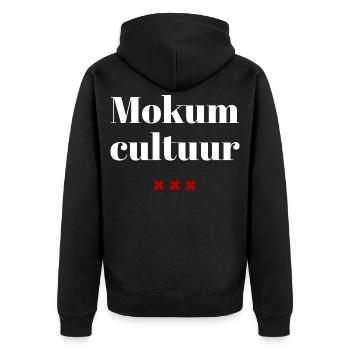 Mokum Culture par Geteisem - Veste à capuche bio Premium Unisexe - noir - Dos - Nico (187cm)