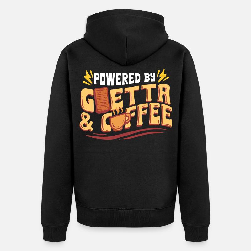 Saucisse Goetta Powered By Goetta & Coffee - Veste à capuche bio Premium Unisexe - noir