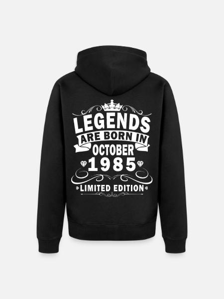 Legenden Oktober 1985 Jahrgang Oktober 1985 Retro - Ekologisk premiumluvjack unisex - svart