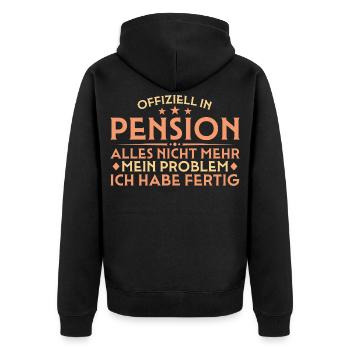 Pension Adieu collègue de travail à la retraite - Veste à capuche bio Premium Unisexe - noir - Dos - Nico (187cm)