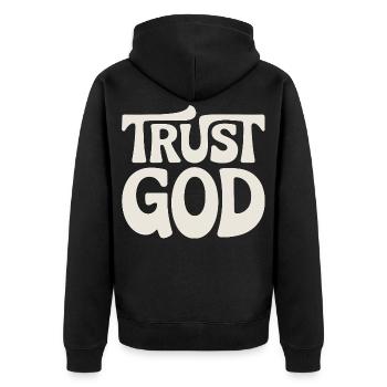 Confiance Dieu Jésus Chrétiens Foi - Veste à capuche bio Premium Unisexe - noir - Dos - Nico (187cm)