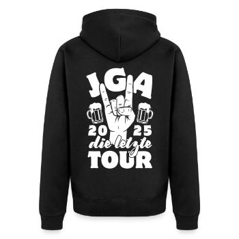 Bachelor Party - The Last Tour 2025 - Unisex Premium Organic Zip Hoodie - black - Back - Nico (187cm)
