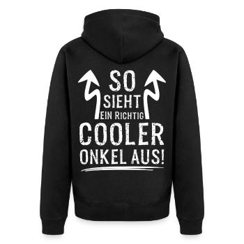 Voici à quoi ressemble un oncle vraiment cool pour un beau-frère - Veste à capuche bio Premium Unisexe - noir - Dos - Nico (187cm)