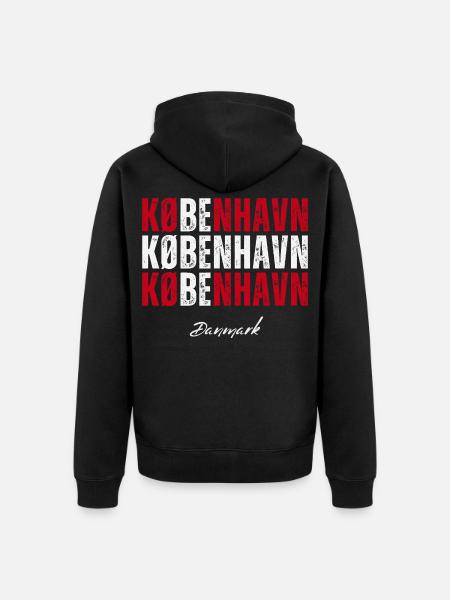 J’adore Copenhague, Copenhague Danemark - Veste à capuche bio Premium Unisexe - noir