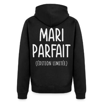 Perfect Husband Limited Edition Humor Gift Origina - Unisex Premium Organic Zip Hoodie - black - Back - Nico (187cm)