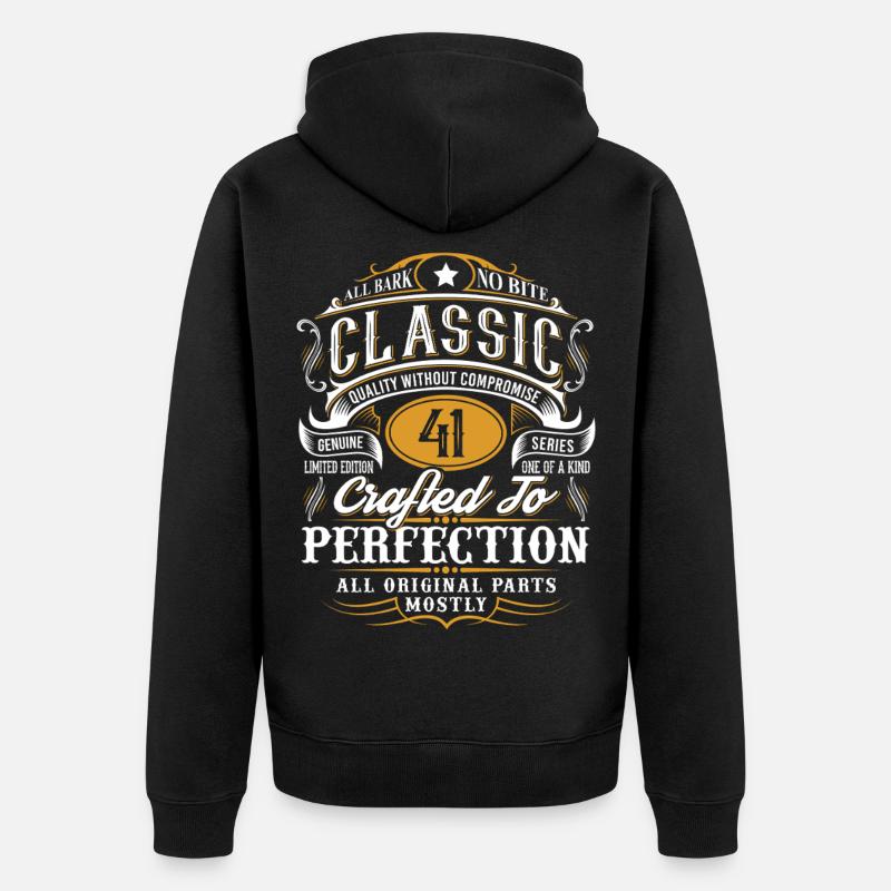 41e anniversaire - Veste à capuche bio Premium Unisexe - noir