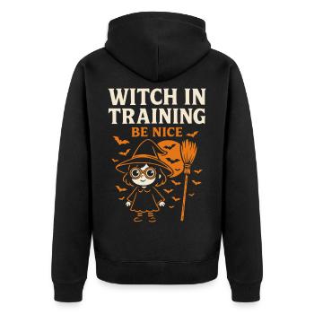 Sorcière en formation Be Nice Costume d’Halloween - Veste à capuche bio Premium Unisexe - noir - Dos - Nico (187cm)