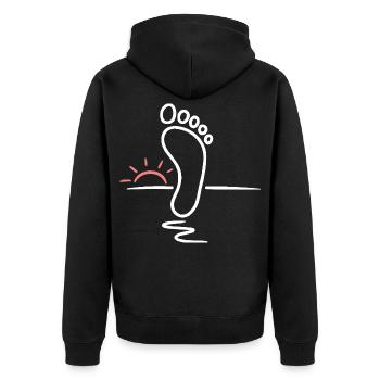Vacation sea design for relaxing days at the beach - Unisex Premium Organic Zip Hoodie - black - Back - Nico (187cm)