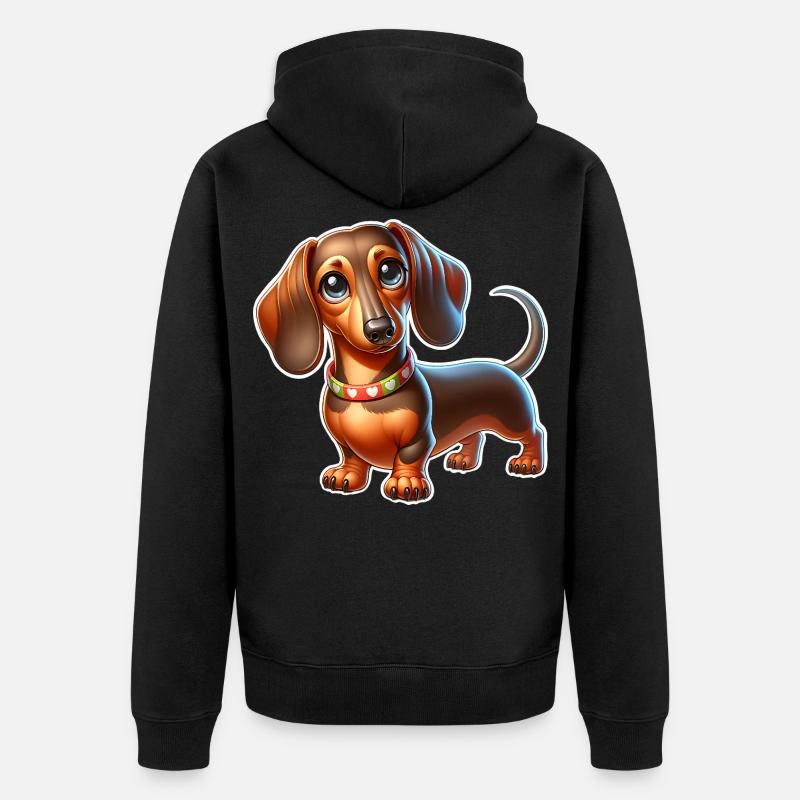 Teckel - Veste à capuche bio Premium Unisexe - noir