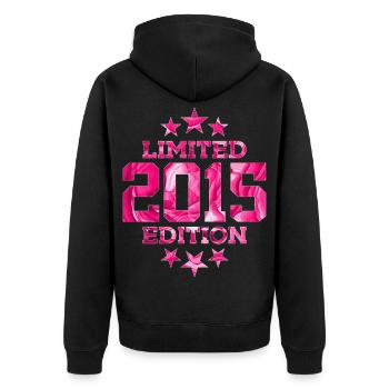 ÉDITION LIMITÉE 2015 11E ANNIVERSAIRE - Veste à capuche bio Premium Unisexe - noir - Dos - Nico (187cm)