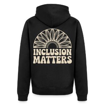 Choose Kindness End Bullying - Unisex Premium Organic Zip Hoodie - black - Back - Nico (187cm)