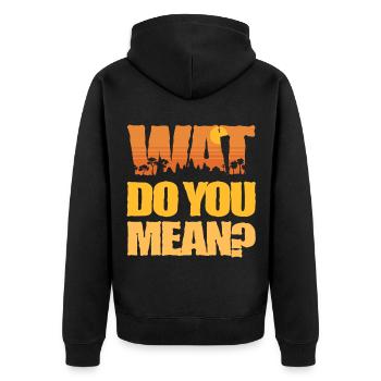 Cambodge Cambodgiens Wat Voulez-vous dire ? - Veste à capuche bio Premium Unisexe - noir - Dos - Nico (187cm)