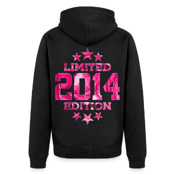 ÉDITION LIMITÉE 2014 12E ANNIVERSAIRE - Veste à capuche bio Premium Unisexe - noir - Dos - Nico (187cm)