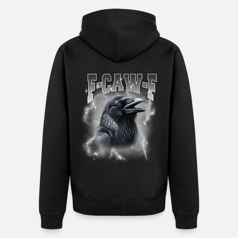F-Caw-E Raven Storm Graphique - Veste à capuche bio Premium Unisexe - noir