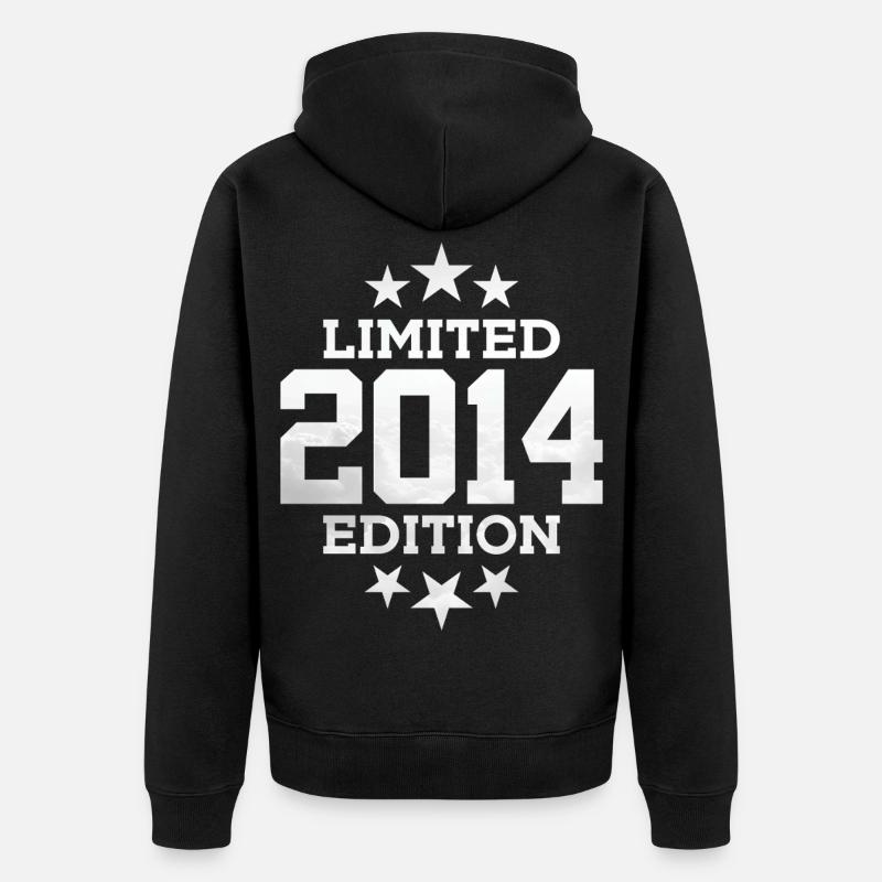 ÉDITION LIMITÉE 2014 12E ANNIVERSAIRE - Veste à capuche bio Premium Unisexe - noir
