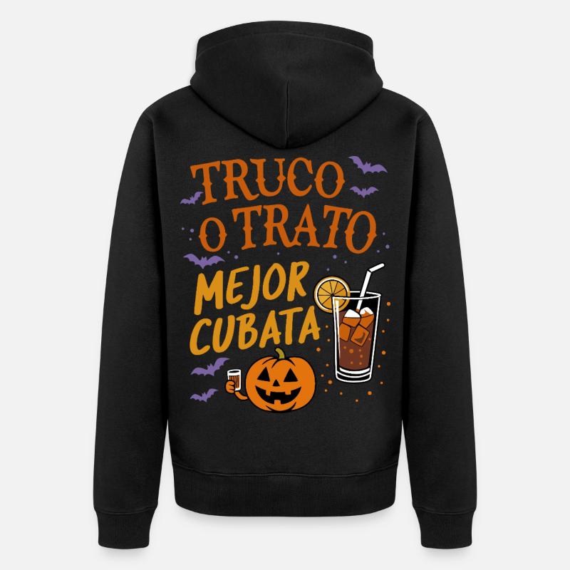 Süßes oder Saures Beste Cubata - Unisex Premium Bio Zip Hoodie - Schwarz