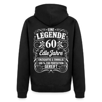 Une légende noble 60 ans 60e anniversaire cadeau - Veste à capuche bio Premium Unisexe - noir - Dos - Nico (187cm)