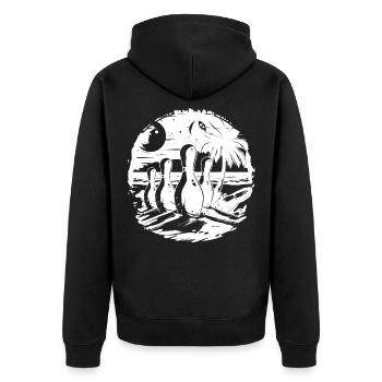 Jeu de bowling - Veste à capuche bio Premium Unisexe - noir - Dos - Nico (187cm)