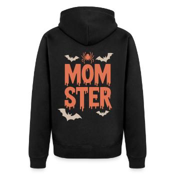 Momster Halloween Fontdrip - Veste à capuche bio Premium Unisexe - noir - Dos - Nico (187cm)
