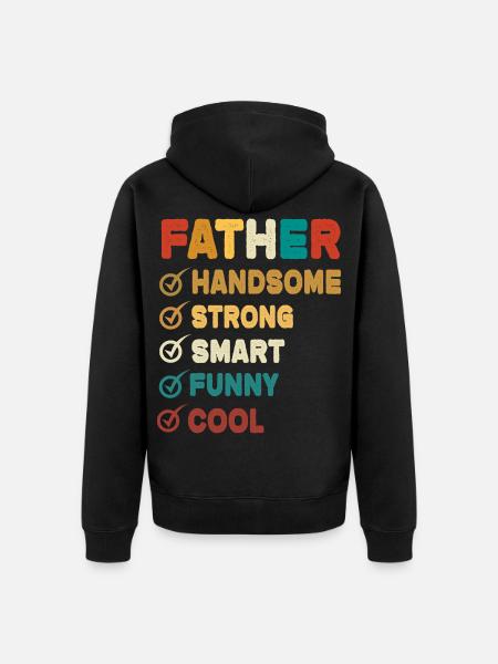 Dad Father Father's Day - Unisex Premium Organic Zip Hoodie - black