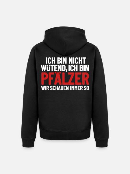 I'm not angry - I'm Palatine - Unisex Premium Organic Zip Hoodie - black