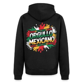 Orgullo Mexicano Mexique Drapeau Mexicain - Veste à capuche bio Premium Unisexe - noir - Dos - Nico (187cm)