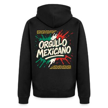 Orgullo Mexicano Mexique Drapeau Mexicain - Veste à capuche bio Premium Unisexe - noir - Dos - Nico (187cm)