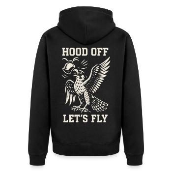 Capuche de faucon Off Let’s Fly Falconry Adventure - Veste à capuche bio Premium Unisexe - noir - Dos - Nico (187cm)