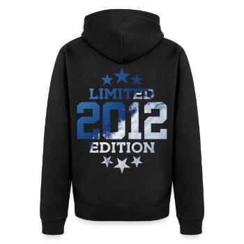 LIMITED EDITION 2012 14TH BIRTHDAY - Unisex Premium Organic Zip Hoodie - black - Back - Nico (187cm)