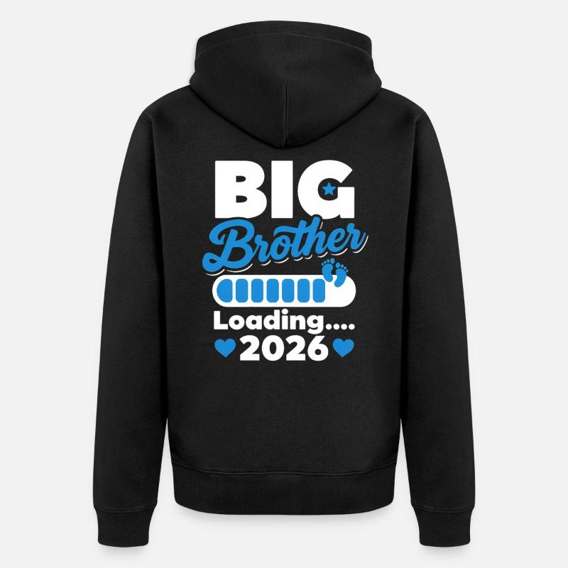 Big Brother Loading 2026 - Unisex Premium Bio Zip Hoodie - Schwarz