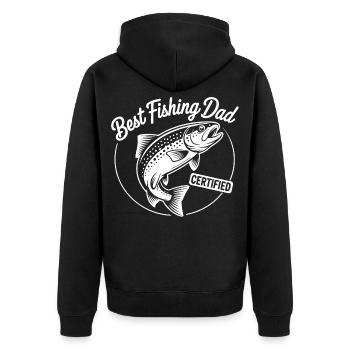 Meilleur pêcheur certifié - Veste à capuche bio Premium Unisexe - noir - Dos - Nico (187cm)