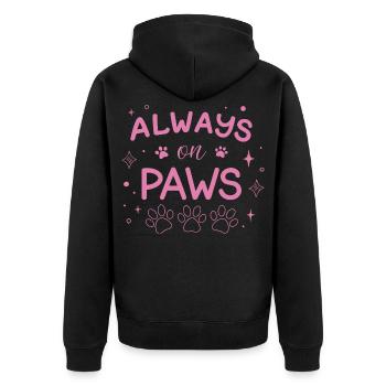 Always on Paws Rose - Veste à capuche bio Premium Unisexe - noir - Dos - Nico (187cm)
