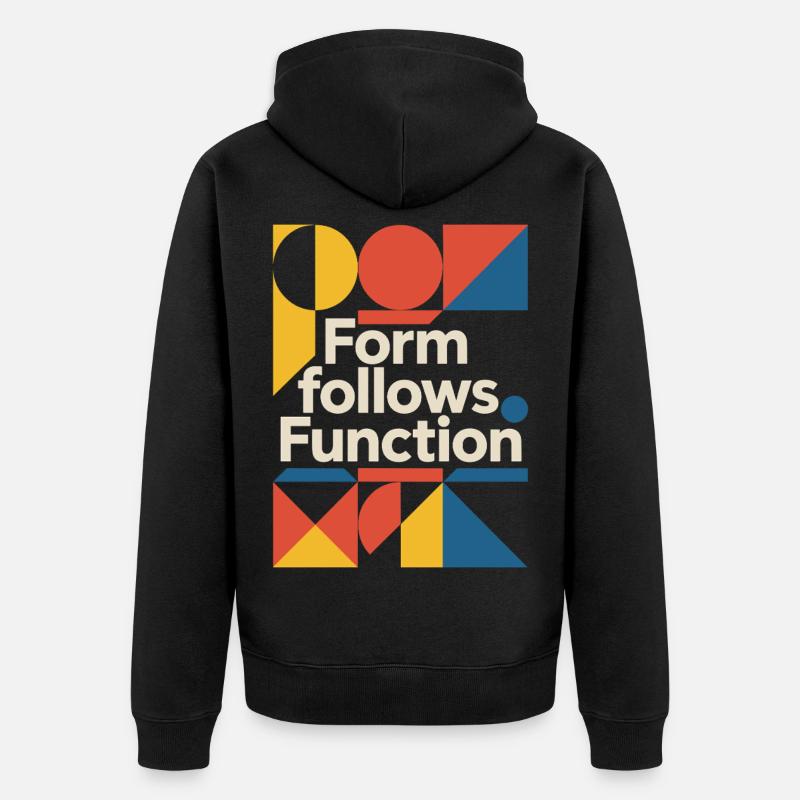 Bauhaus Architecture Architecte - Veste à capuche bio Premium Unisexe - noir