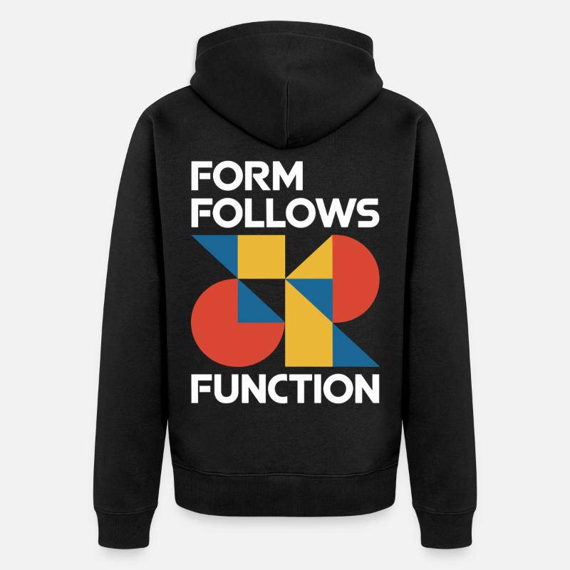 Bauhaus Architecture Architecte - Veste à capuche bio Premium Unisexe - noir