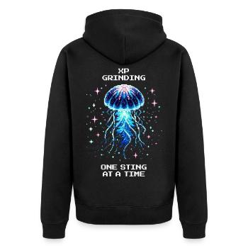 XP Grind : un point à la fois | Méduse - Veste à capuche bio Premium Unisexe - noir - Dos - Nico (187cm)