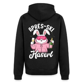 Lapin d’après-ski - Veste à capuche bio Premium Unisexe - noir - Dos - Nico (187cm)