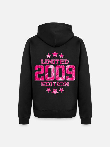 ÉDITION LIMITÉE 2009 17E ANNIVERSAIRE - Veste à capuche bio Premium Unisexe - noir