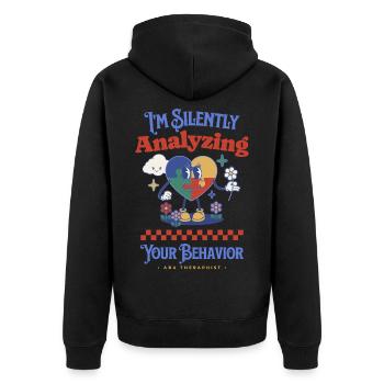 Amour, Acceptation, Autisme Pouvoir - Veste à capuche bio Premium Unisexe - noir - Dos - Nico (187cm)