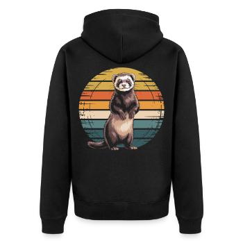 Furet - Veste à capuche bio Premium Unisexe - noir - Dos - Nico (187cm)