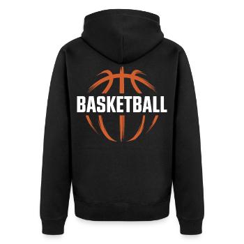 Basket-ball Joueurs de basket-ball - Veste à capuche bio Premium Unisexe - noir - Dos - Nico (187cm)