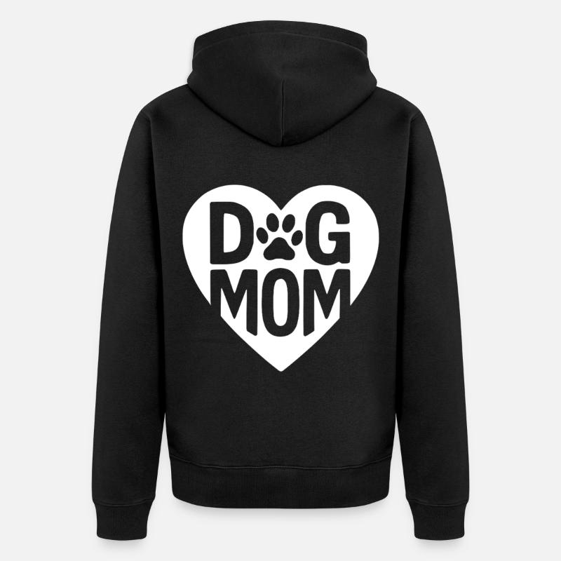 maman chien - Veste à capuche bio Premium Unisexe - noir