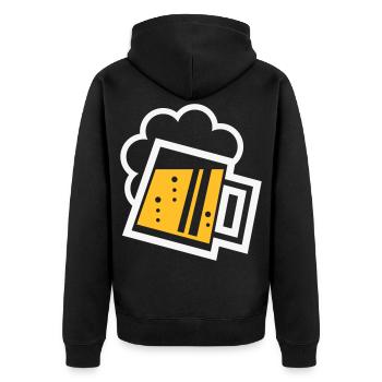 Chope à bière bavaroise (bière / chope à bière / R /// 2C) - Veste à capuche bio Premium Unisexe - noir - Dos - Nico (187cm)