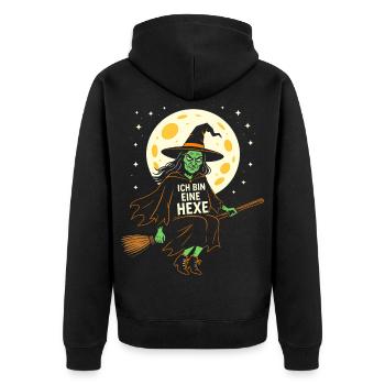 Déguisement de Sorcière Méchante Carnaval Halloween Balai Horreur - Veste à capuche bio Premium Unisexe - noir - Dos - Nico (187cm)