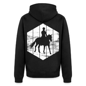 Onglet Esquisse - Veste à capuche bio Premium Unisexe - noir - Dos - Nico (187cm)